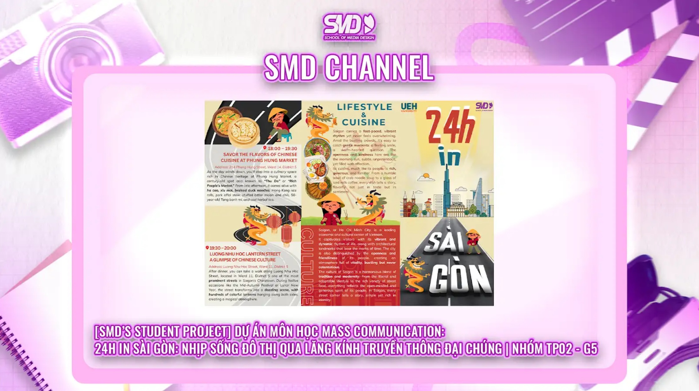  [SMD’S STUDENT PROJECT] DỰ ÁN MÔN HỌC MASS COMMUNICATION: 24H IN SÀI GÒN: NHỊP SỐNG ĐÔ THỊ QUA LĂNG KÍNH TRUYỀN THÔNG ĐẠI CHÚNG | NHÓM TP02 – G5